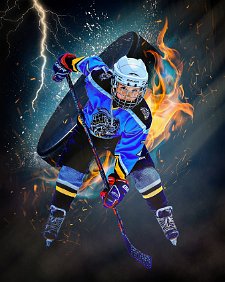 Hockey Player composite photo